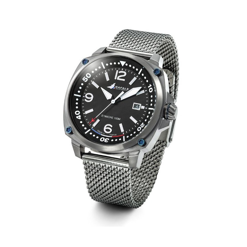Rafale Pilote Montre Homme Acier Gris 666036