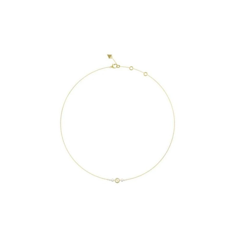 Guess Tiny Pearly Collier Acier Doré JUBN05519JWYG