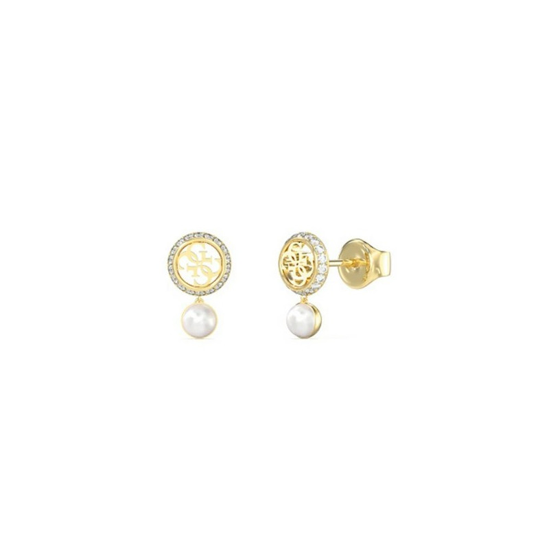 Guess Tiny Pearly Boucles D'Oreilles Acier Doré JUBE05517JWYG