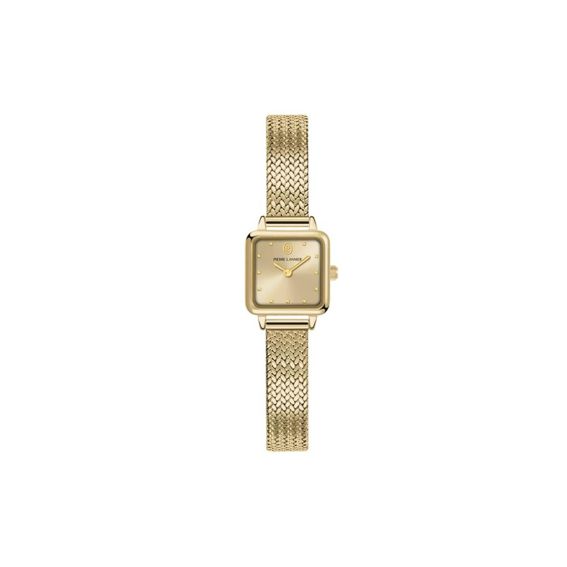 Pierre Lannier NEORA Montre Femme Acier Doré Milanais 059H542