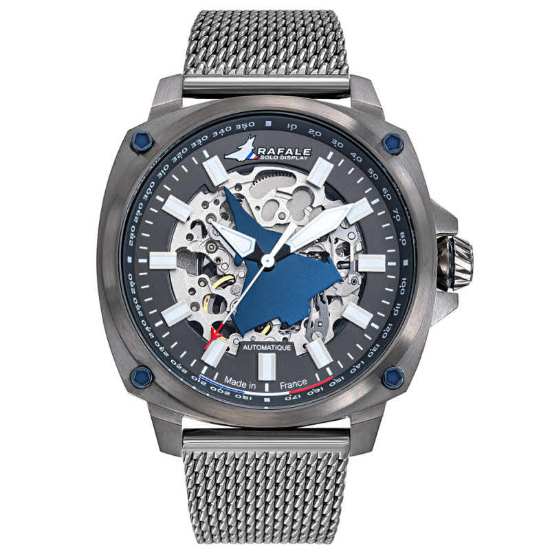 Rafale Pilote Montre Automatique Homme Acier Milanais 666040