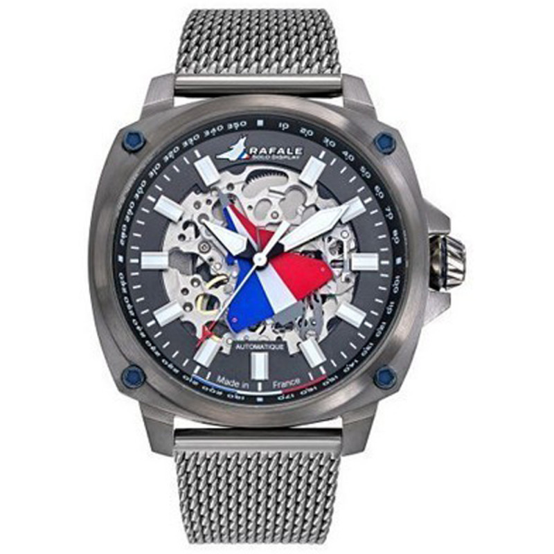Rafale Pilote Montre Automatique Homme Acier Milanais 666038