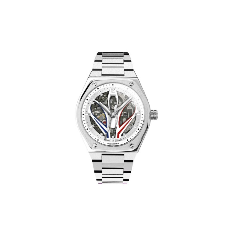 Pierre Lannier Aviateur Automatique Montre Homme Acier Milanais 324D101