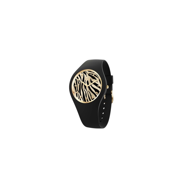 Montre Femme Ice Wild Black Gold Zebra 025894