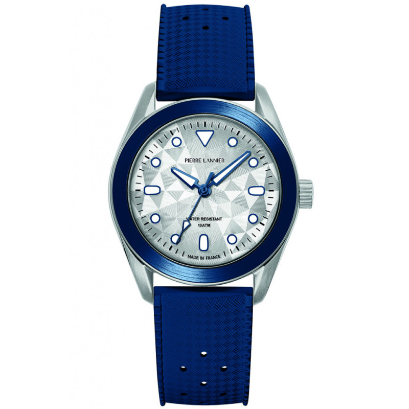 Pierre Lannier Montre Bora Vent Clair Silicone Bleu 207K126
