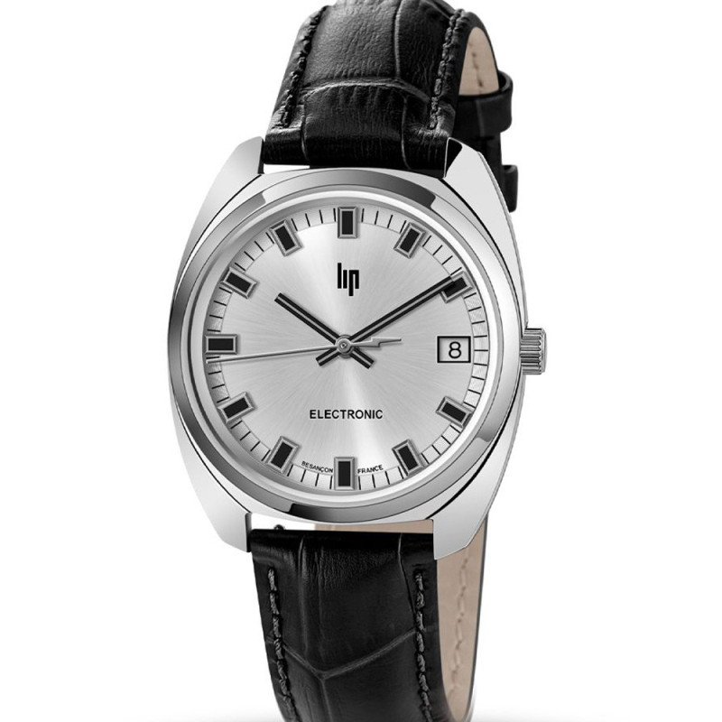 Lip Montre Homme Général De Gaulle Cuir Noir 671877