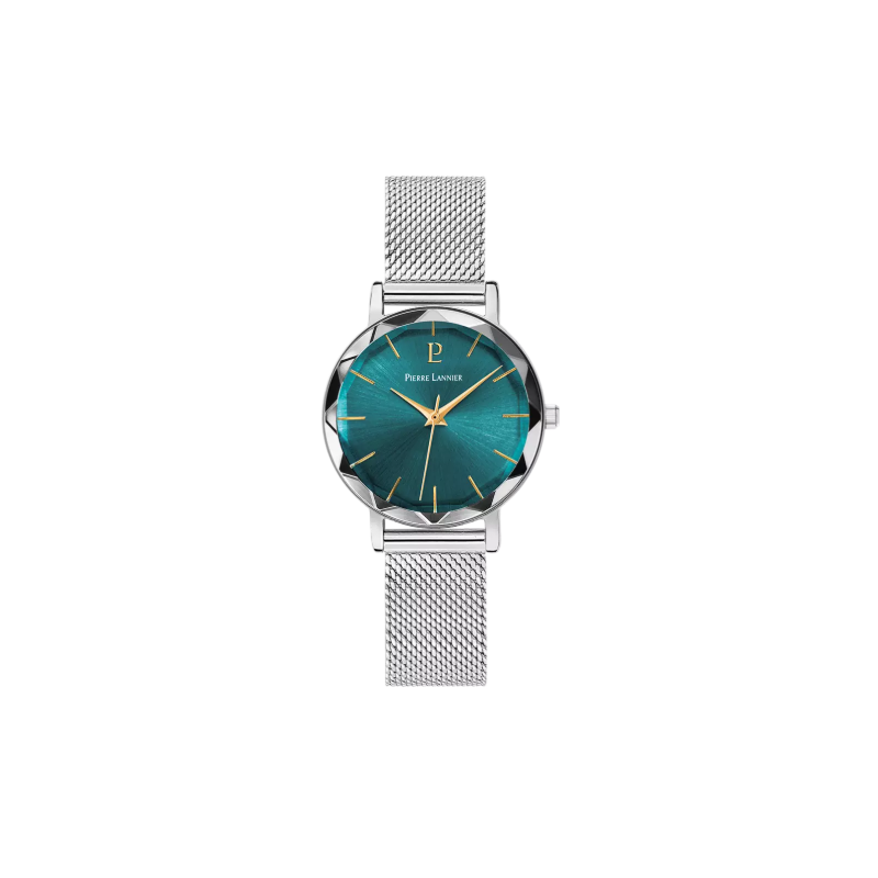 Pierre Lannier Multiples Montre Femme Vert Acier Milanais 009M671