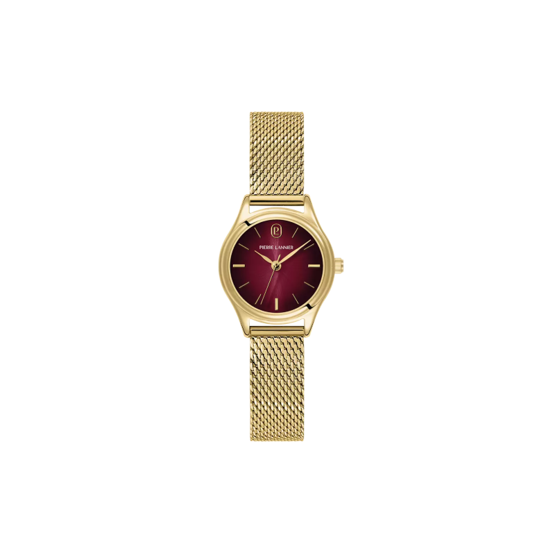 Pierre Lannier Pya Montre Femme Milanais Acier Doré 021K552